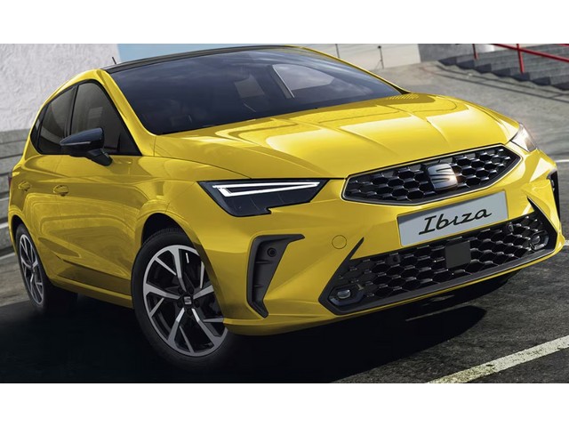 Frente de un Seat Ibiza 2027