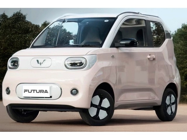 Frente de un Wuling Mini EV 2025