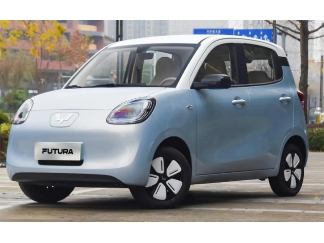 Frente de un Wuling Mini EV 2025
